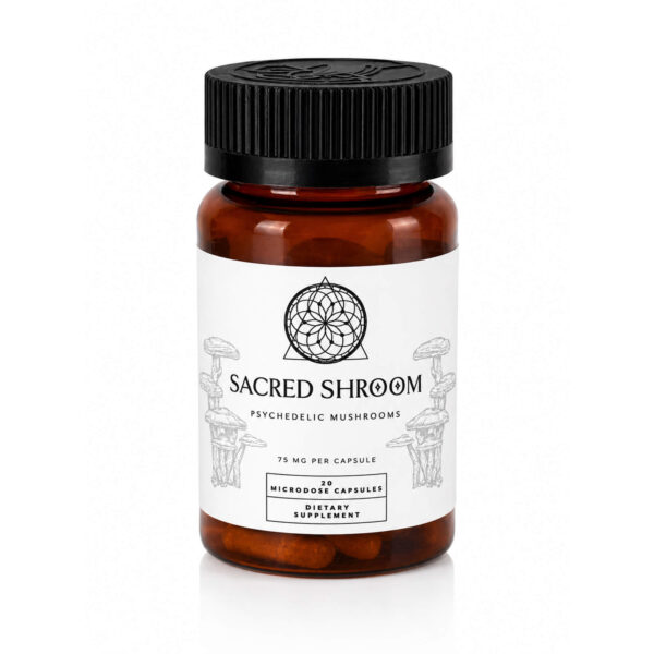 Microdose Capsules (75mg) 20 Capsules – Sacred Shroom Microdose Capsules (75mg) 20 Capsules – Sacred Shroom