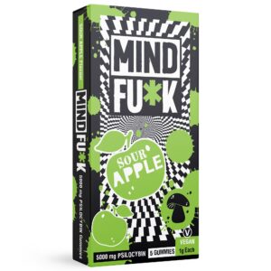 Mindfuck Sour Apple Mushroom Gummies – 5000mg