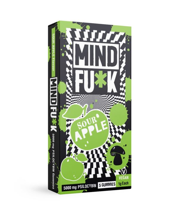 Mindfuck Sour Apple Mushroom Gummies – 5000mg