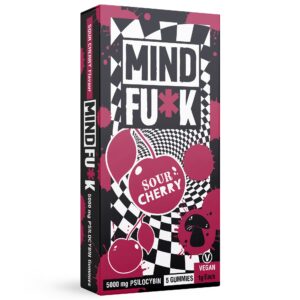 Mindfuck Sour Cherry Mushroom Gummies – 5000mg