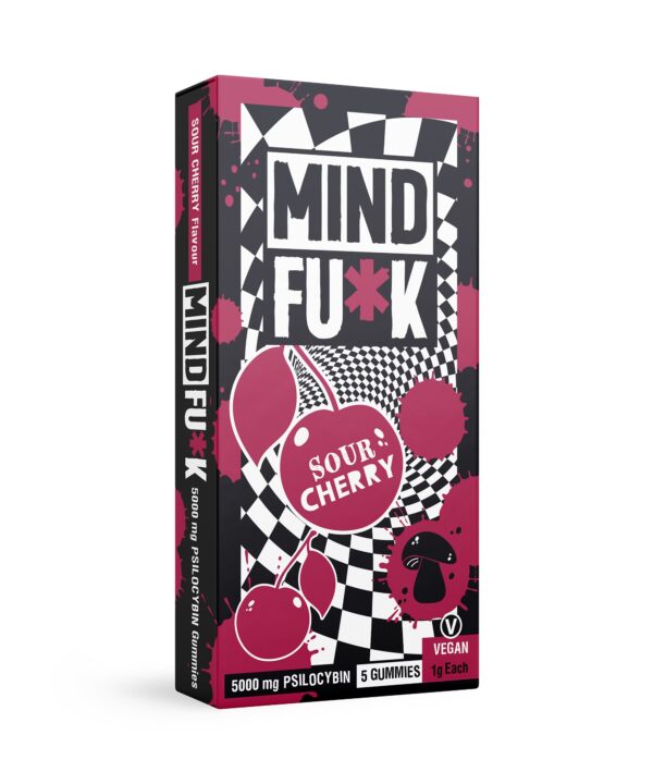 Mindfuck Sour Cherry Mushroom Gummies – 5000mg