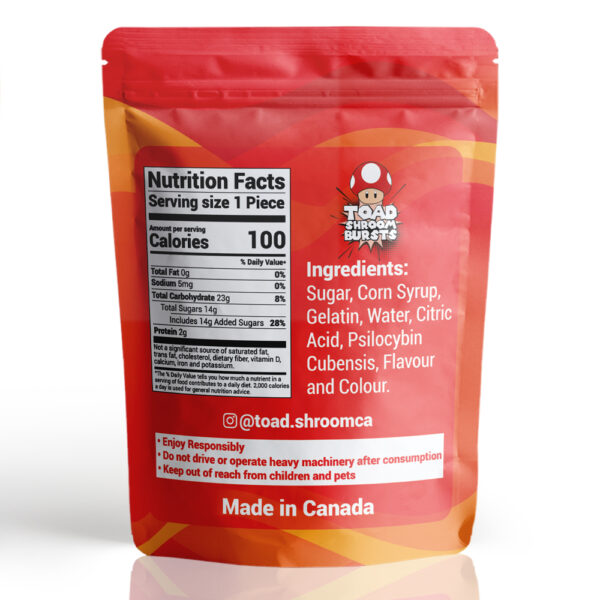 Toad Shroom Bursts Mango 4000mg Toad Shroom Bursts – Mango 4000mg