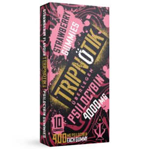 Exclusive Mockups for Branding and Packaging Design Tripnotik Strawberry Mushroom Gummies – 4000mg