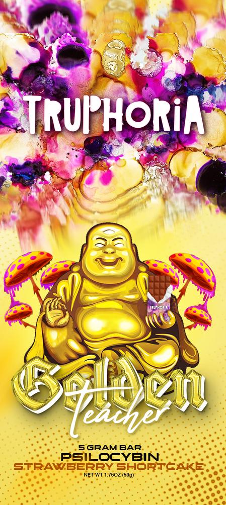 Truphoria Psilocybin Golden Teacher Mushroom Chocolate Bar Truphoria Psilocybin Golden Teacher Mushroom Chocolate Bar