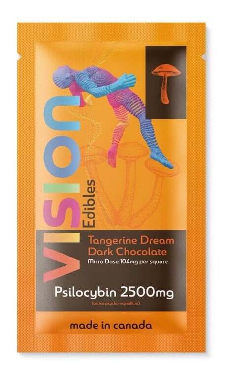 Vision Edibles Tangerine Dream Dark Chocolate – 2500mg