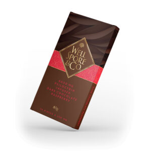 Well Spore & Co Dark Chocolate Raspberry Mushroom Bar – 6000mg